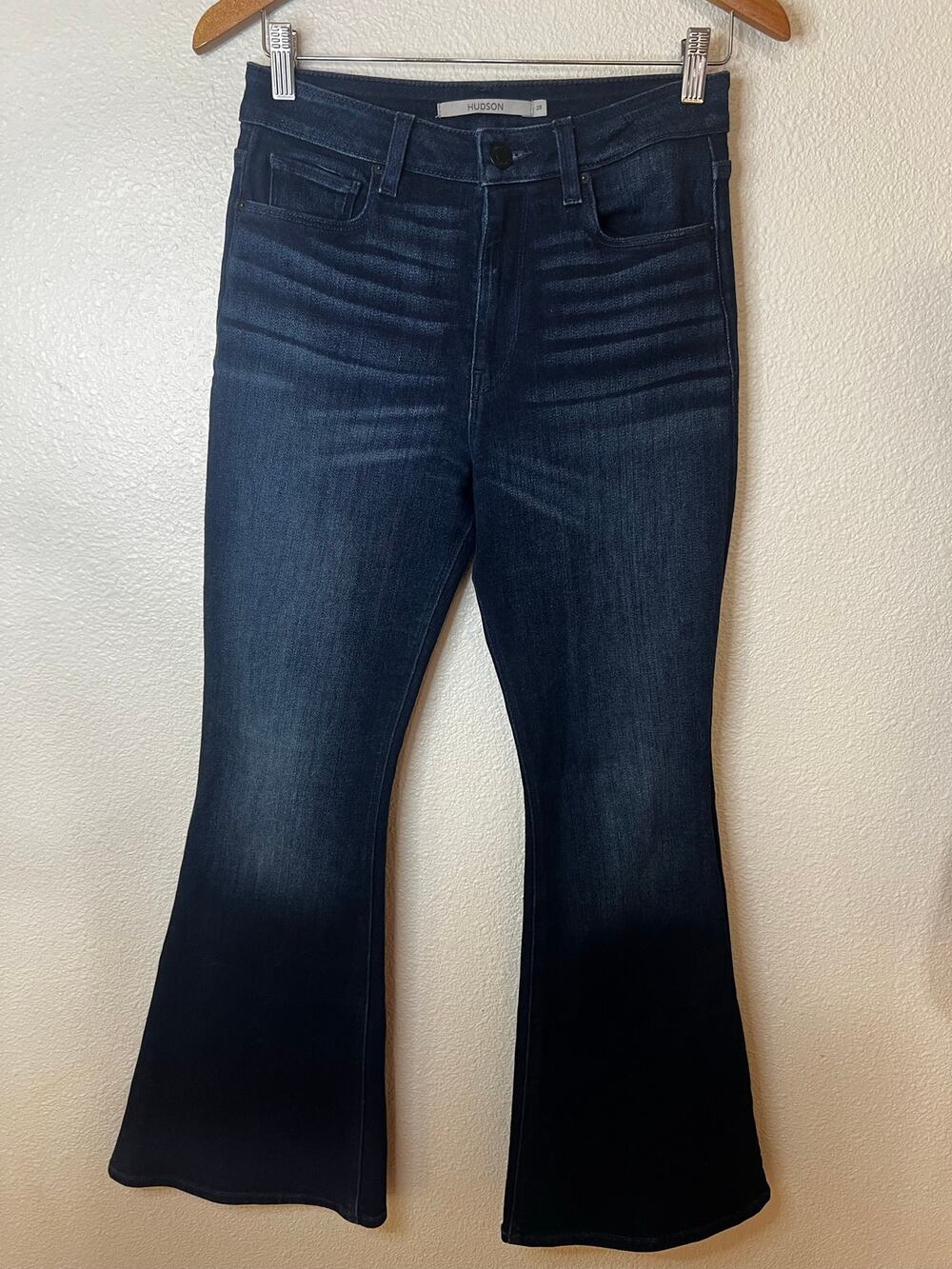 Hudson Holly Tou High Rise Flare jeans in dark blue wash WOMENS 28